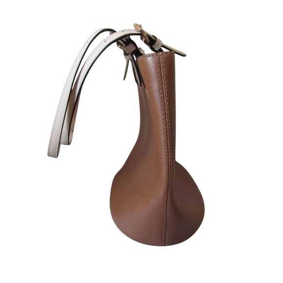 Michael Kors Jet Set Tote Bag Brown Tan Leather Adjustable Straps Classic Flaws - Picture 5 of 14